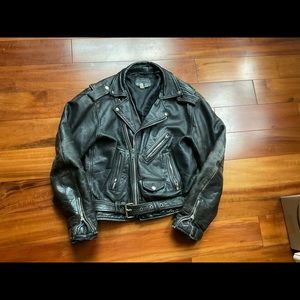 Vintage Genuine Leather Biker Jacket